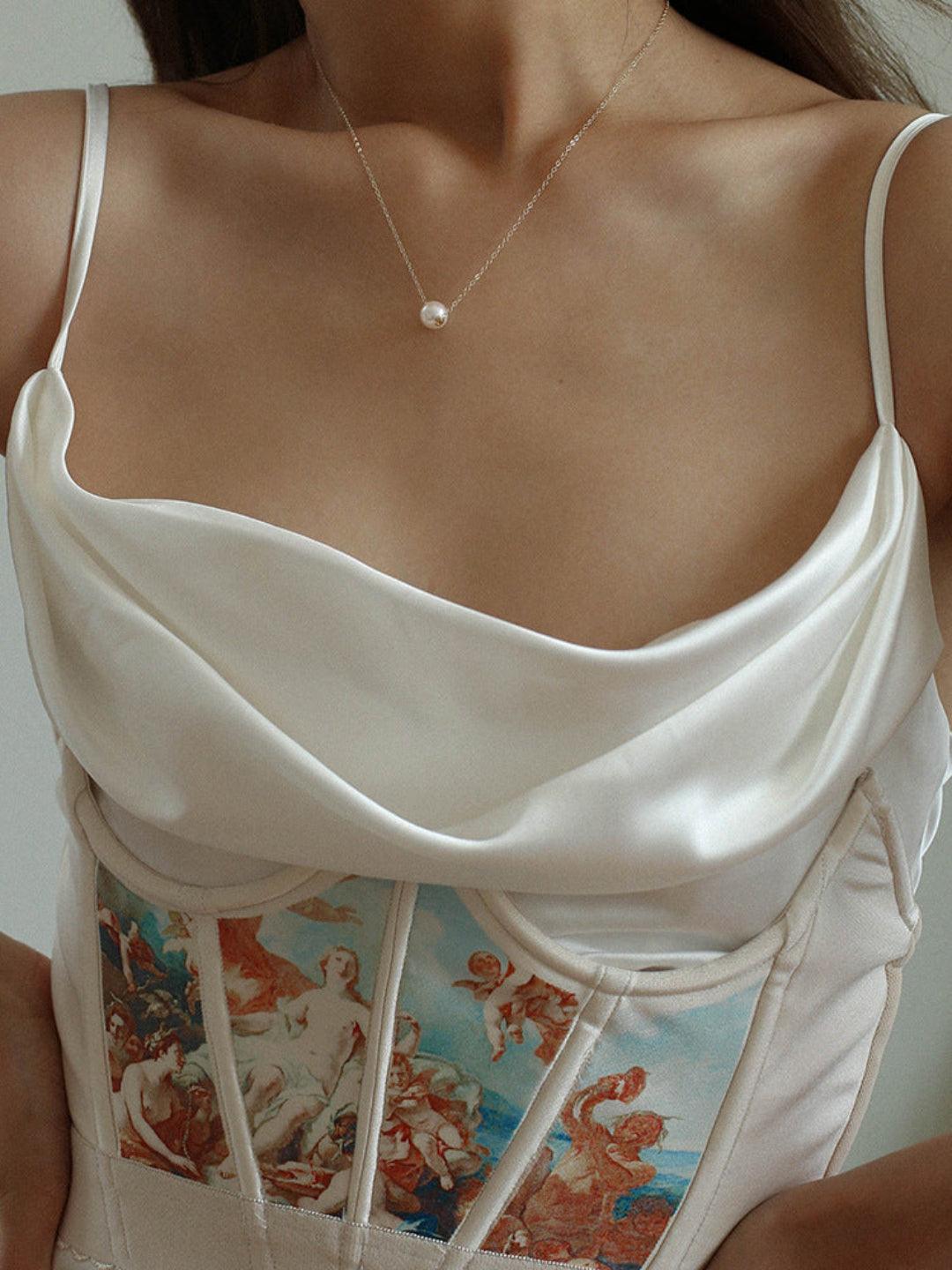 Love and the City C Model Chain Pearl Necklace - Gembea Jewelry