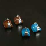 Simple Enamel Glaze Curved Hoop Earrings - Gembea Jewelry