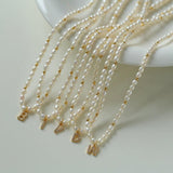 Vintage 26 Letter Pearl Necklace - Gembea Jewelry