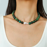 Baroque Pearl African Turquoise Beaded Necklace
