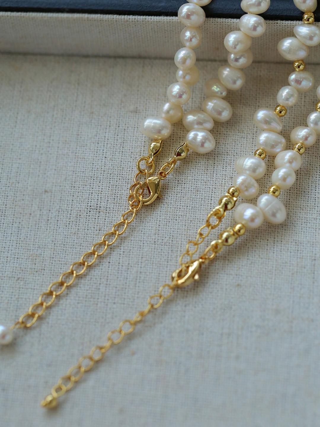 Classic Misplaced Pearl Necklace - Gembea Jewelry