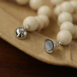 White Fossil Stone beaded necklace - Gembea Jewelry