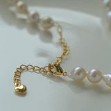 Ruby Zircon Drop Pearl Beaded Necklace - Gembea Jewelry