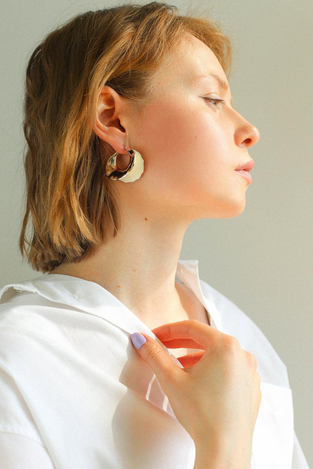 Enamel Glazed Hoop Earrings - Gembea Jewelry