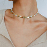 Spring Heartbeat Snake Bone Chain Necklace - Gembea Jewelry