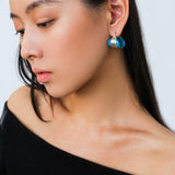 Simple Enamel Glaze Curved Hoop Earrings - Gembea Jewelry