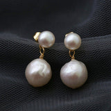 Petite Pearl Drop Studs Earrings - Gembea Jewelry