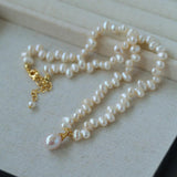 Classic Misplaced Pearl Necklace - Gembea Jewelry