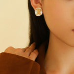 Petal Baroque Pearl 26-Letter Earrings - Gembea Jewelry