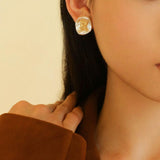 Petal Baroque Pearl 26-Letter Earrings - Gembea Jewelry