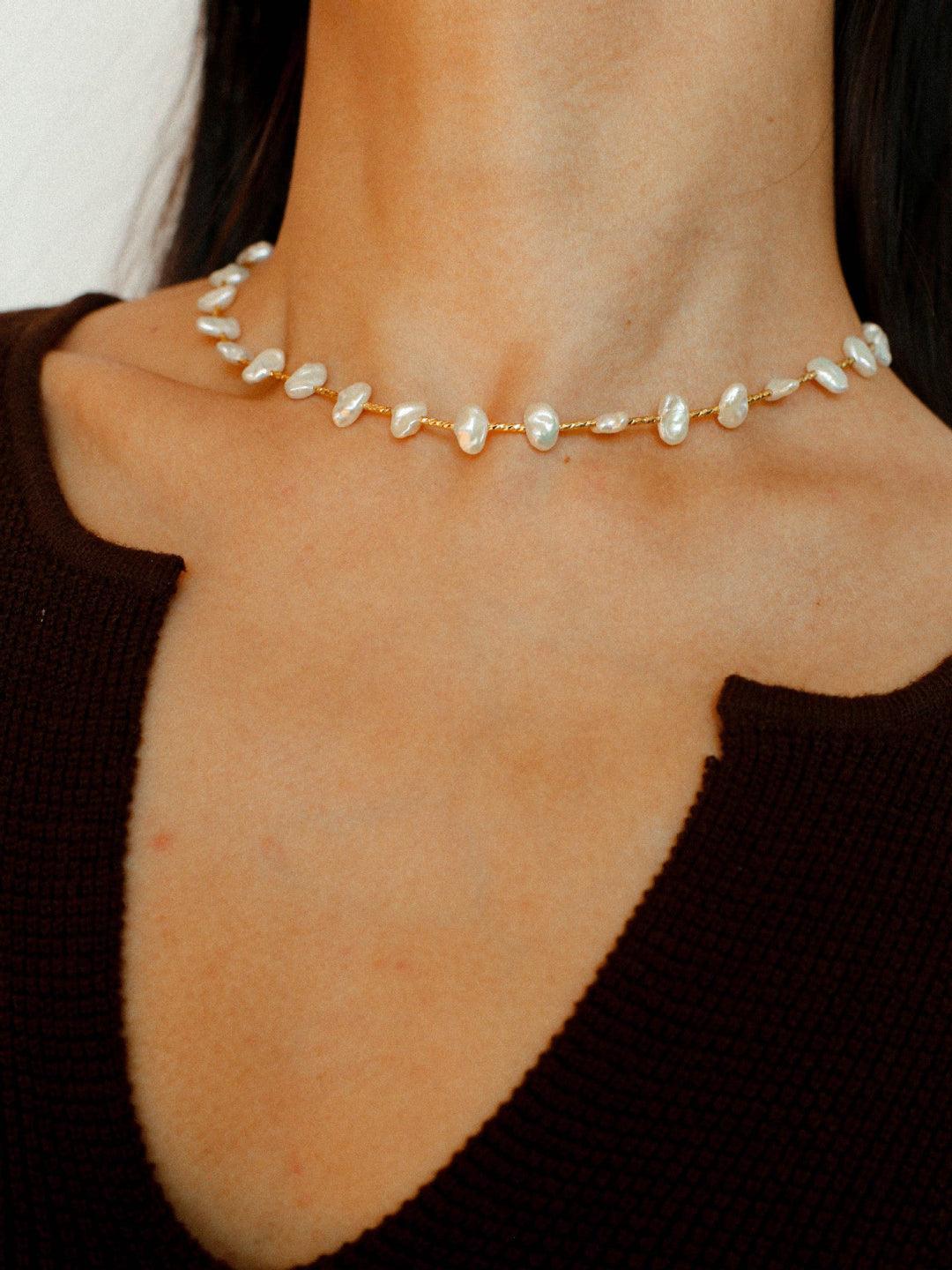 Starry Baroque Pearl Necklace - Gembea Jewelry