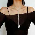 Twist Chain Baroque Pearl Necklace - Gembea Jewelry