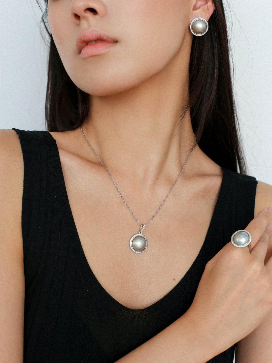 Seawater Mabe Pearl Ring - Gembea Jewelry