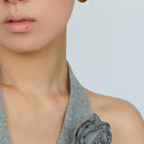 Oval Tiger Eye Stone Black Agate Earrings - Gembea Jewelry