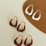 Geometric Enamel Glaze Earrings - Gembea Jewelry