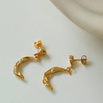 S925 Silver Moon Drop Earrings - Gembea Jewelry