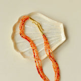 Gembea Jewelry Mini Green Orange Agate Necklace