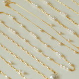 Overlay Natural Pearl Pendant Necklace - Gembea Jewelry