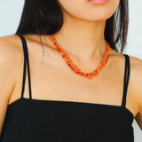 Gembea Jewelry Mini Green Orange Agate Necklace