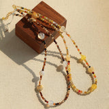 Spring Heartbeat Natural Stone Necklace - Gembea Jewelry