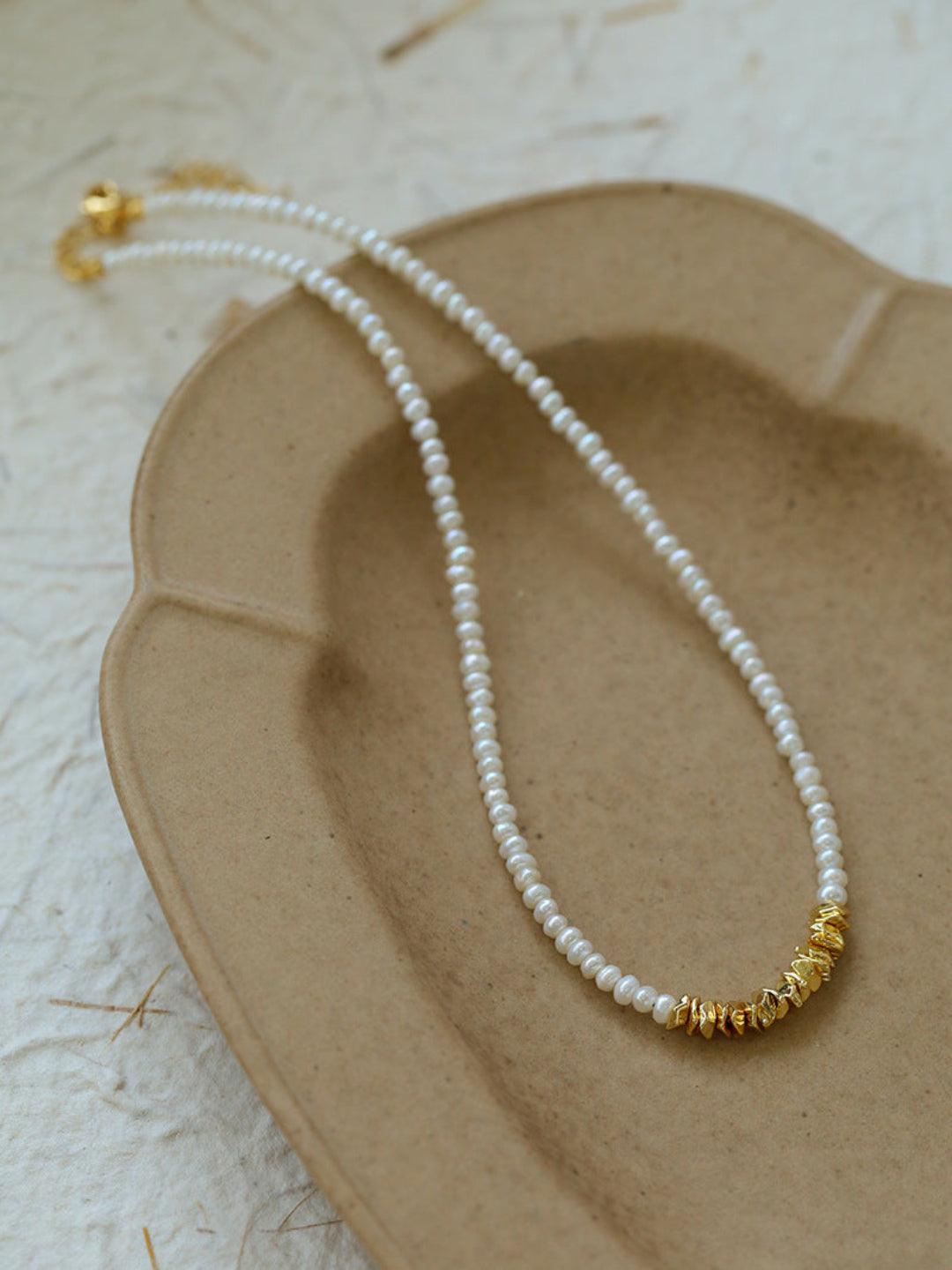 Simple Mini Pearl Beaded Necklace - Gembea Jewelry