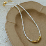 Simple Mini Pearl Beaded Necklace - Gembea Jewelry