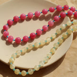 Spring Heartbeat Rose Red Gemstone Necklace - Gembea Jewelry