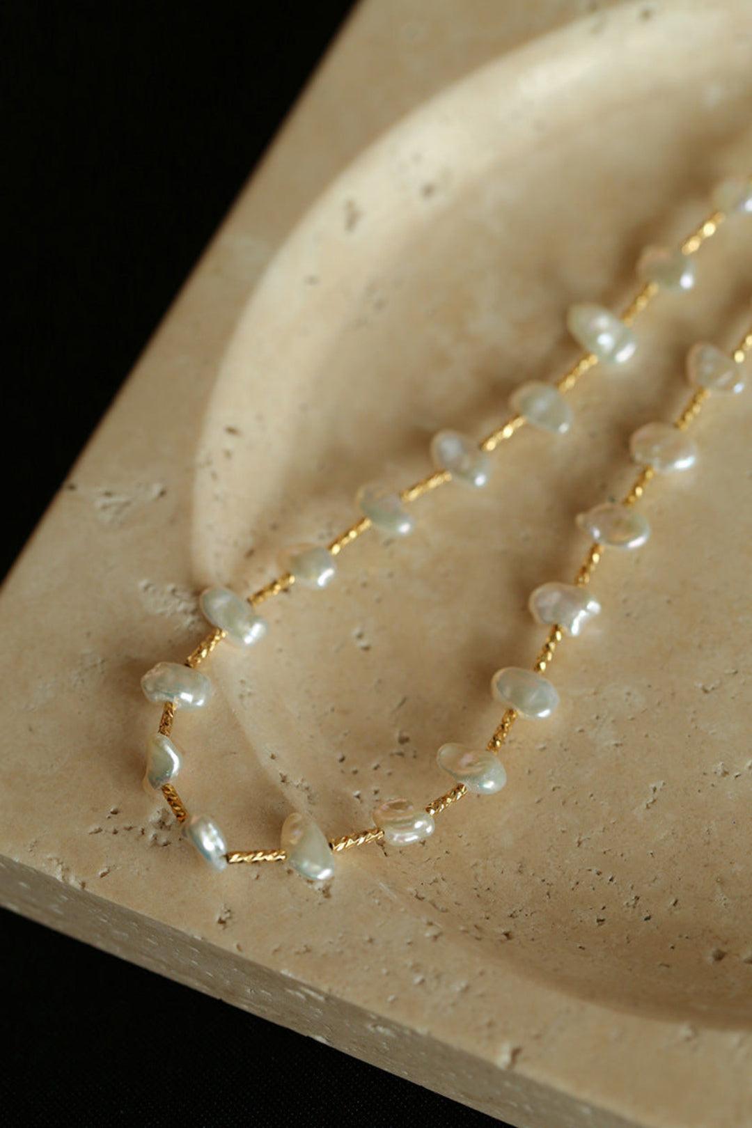 Starry Baroque Pearl Necklace - Gembea Jewelry