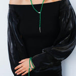 Red and Green Agate Snake Necklace - Gembea Jewelry