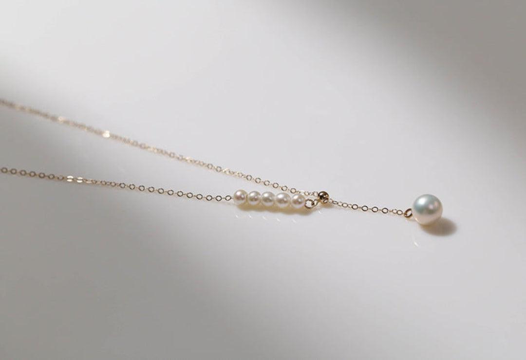 Love and the City D Model Chain Pearl Necklace - Gembea Jewelry