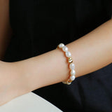 Magnetic Buckle Irregular Metal Pearl Bracelet - Gembea Jewelry