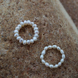 Gembea Jewelry Elastic Irregular Pearl Ring