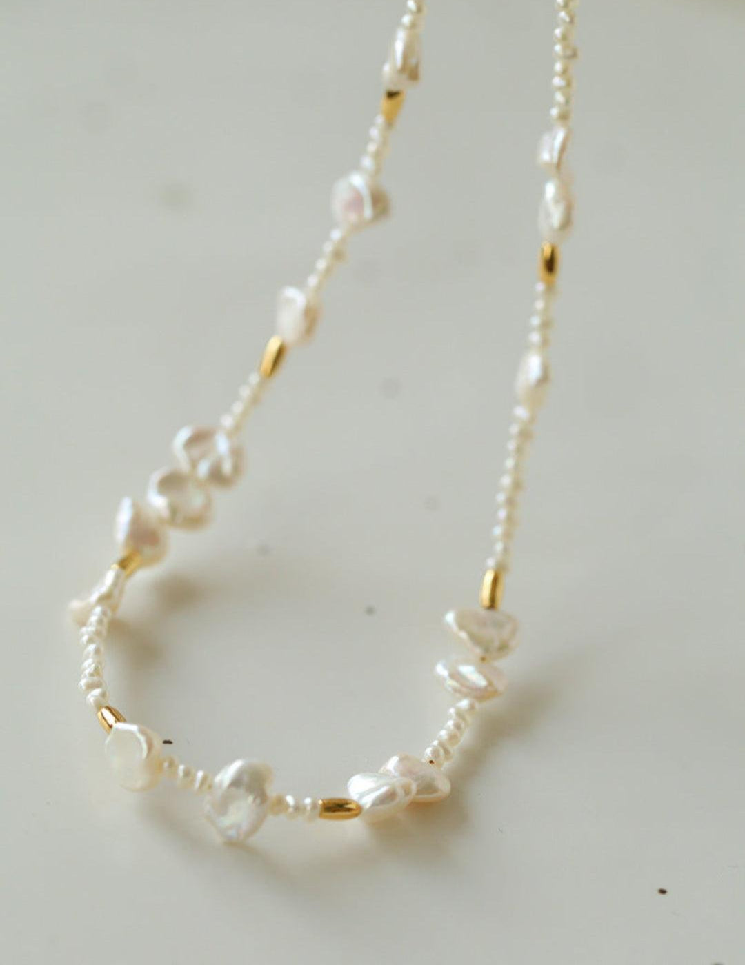 Simple Freshwater Rice Pearl Necklace - Gembea Jewelry