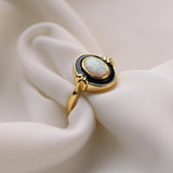 Vintage S925 Silver Synthetic Gemstone Ring - Gembea Jewelry