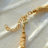 Baroque Pearl Pendant Lava Metal Necklace - Gembea Jewelry