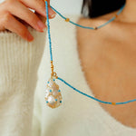 Spring Heartbeat Blue Turquoise Baroque Necklace - Gembea Jewelry