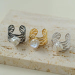 Multilayer Sterling Silver Pearl Ring - Gembea Jewelry