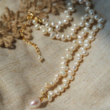 Classic Misplaced Pearl Necklace - Gembea Jewelry