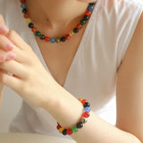 Spring Heartbeat Colored Stone Beaded Bracelet - Gembea Jewelry