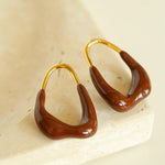 Geometric Enamel Glaze Earrings - Gembea Jewelry