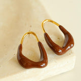 Geometric Enamel Glaze Earrings - Gembea Jewelry