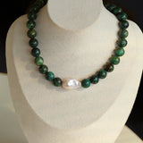 Baroque Pearl African Turquoise Beaded Necklace