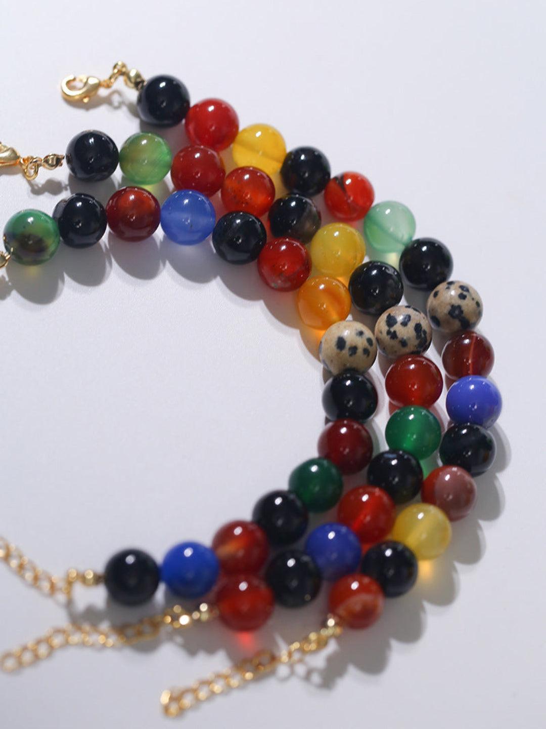 Spring Heartbeat Colored Stone Beaded Bracelet - Gembea Jewelry