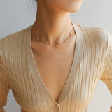 Overlay Embossed Mini Gold Coin Necklace - Gembea Jewelry
