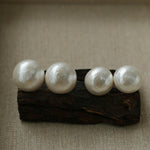 Flying Saucer Cotton Pearl Stud Earrings - Gembea Jewelry