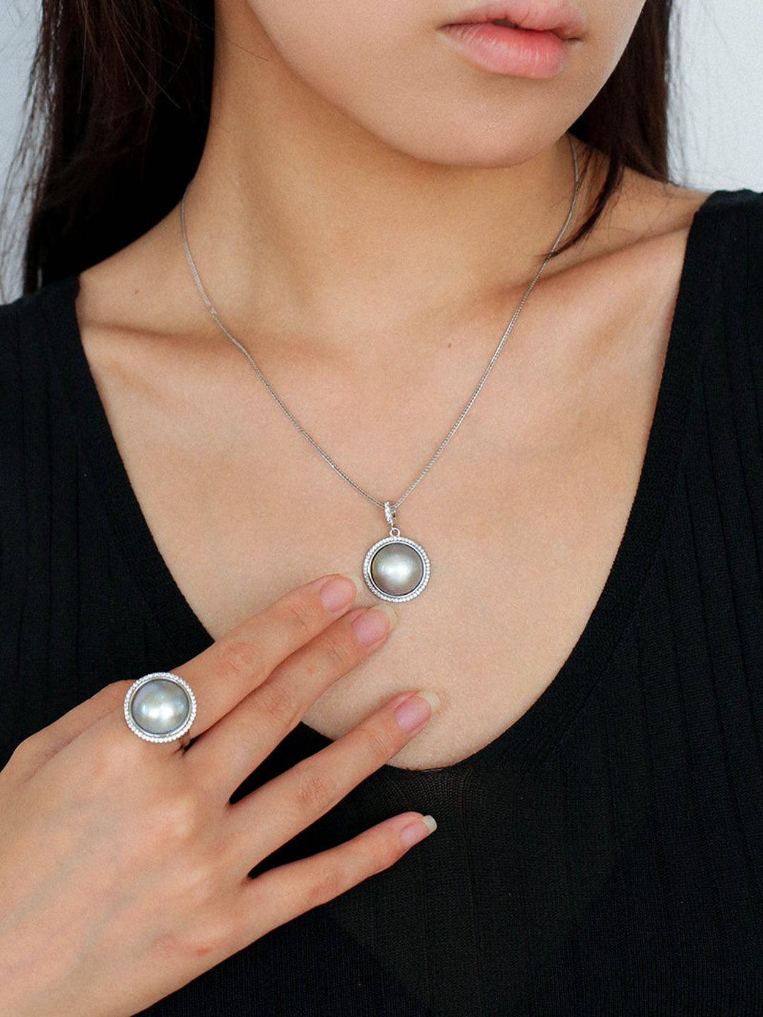 Seawater Mabe Pearl Ring - Gembea Jewelry