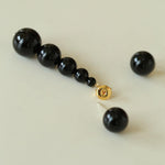 Graded Black and Red Agate Drop Earrings - Gembea Jewelry