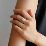 Multilayer Sterling Silver Pearl Ring - Gembea Jewelry