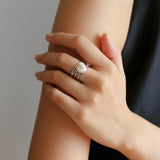 Multilayer Sterling Silver Pearl Ring - Gembea Jewelry
