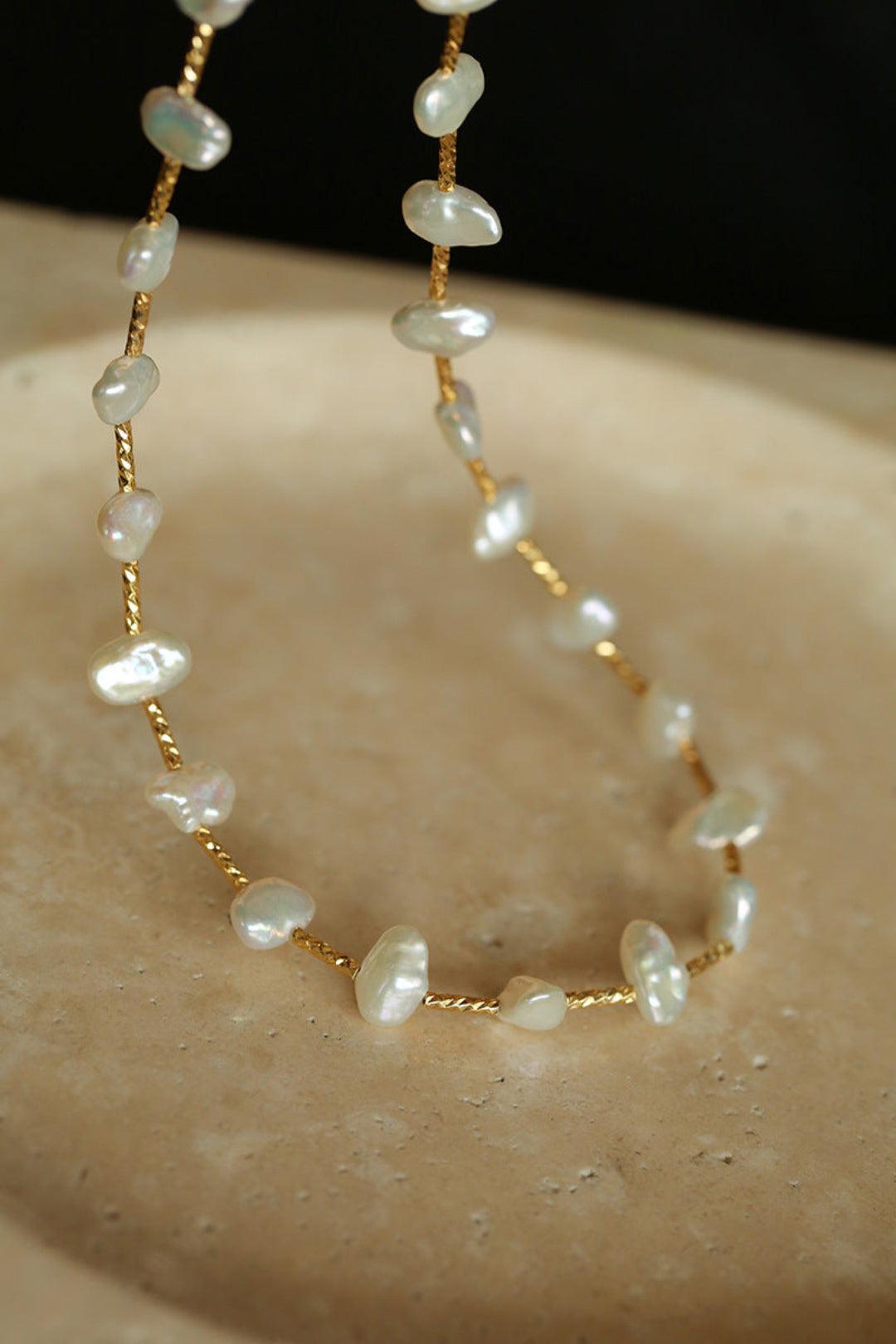 Starry Baroque Pearl Necklace - Gembea Jewelry